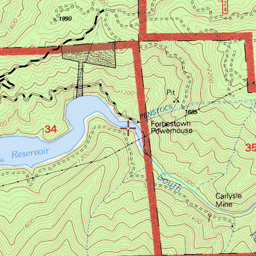 Topographic Map of Forbestown Powerhouse, CA