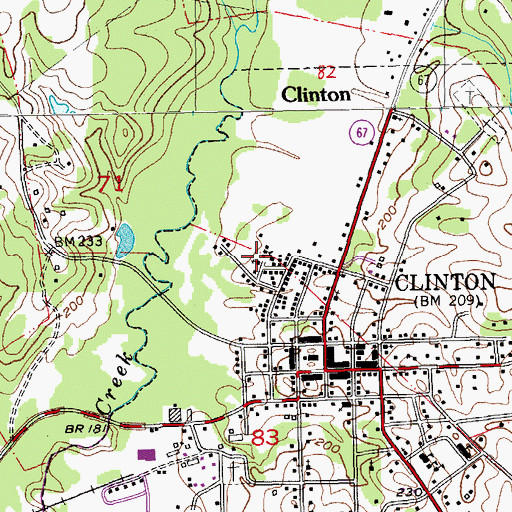 Topographic Map of Mount Zion United Methodist Church, LA