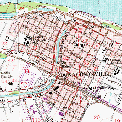 Topographic Map of Nazarene Baptist Church, LA