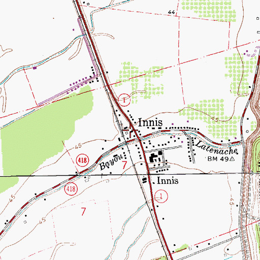 Topographic Map of Prevailing Word Christian Center, LA