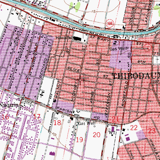Topographic Map of Promise of Life Worship Center, LA