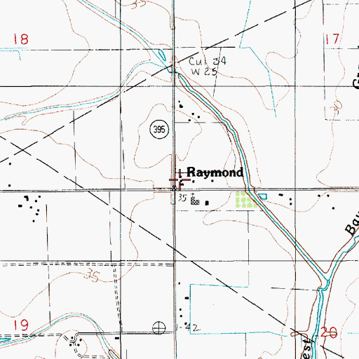 Topographic Map of Raymond United Methodist Church, LA
