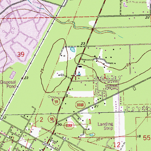 Topographic Map of Redeemer Lutheran Church, LA
