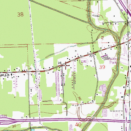 Topographic Map of Redemption Christian Center, LA