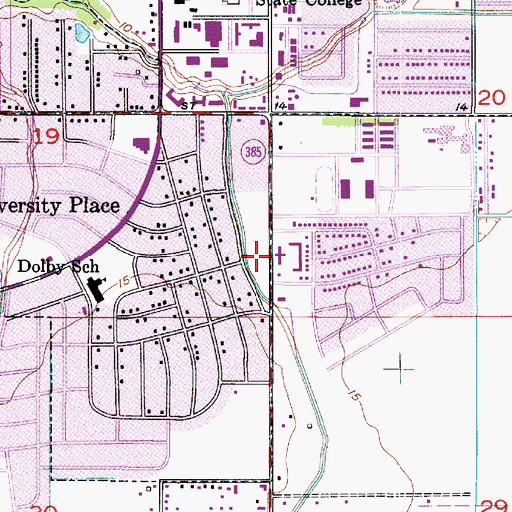 Topographic Map of Reflections of Christ Church, LA