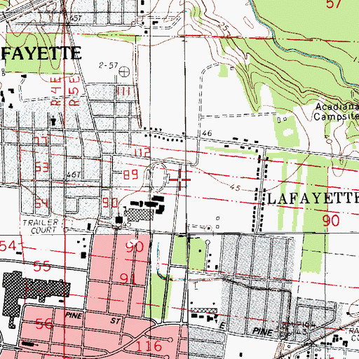 Topographic Map of Refuge Temple Ministry, LA