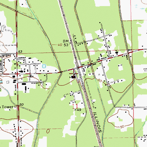 Topographic Map of Reimers Gordon Temple Church, LA