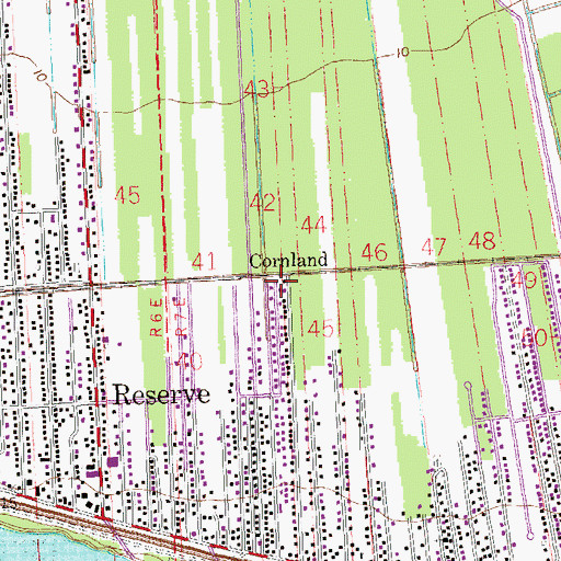 Topographic Map of Rescue Mission Baptist Church, LA