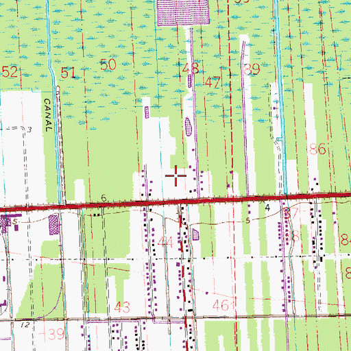 Topographic Map of Reserve Church, LA