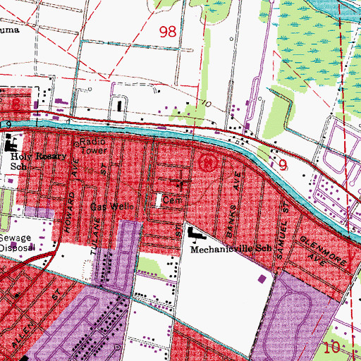 Topographic Map of Resident Baptist Church, LA