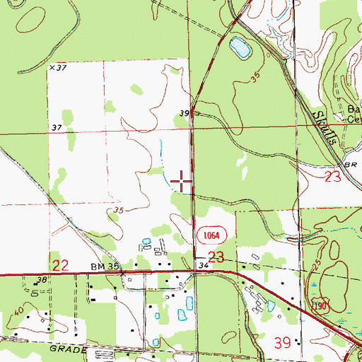 Topographic Map of New Life Baptist Church of Hammond, LA