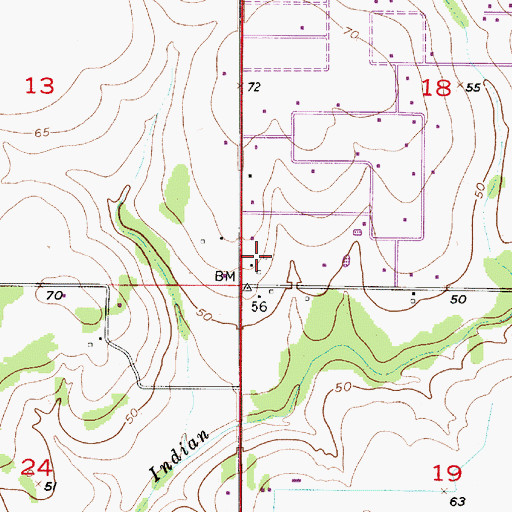 Topographic Map of New Life Pentecostal Church, LA