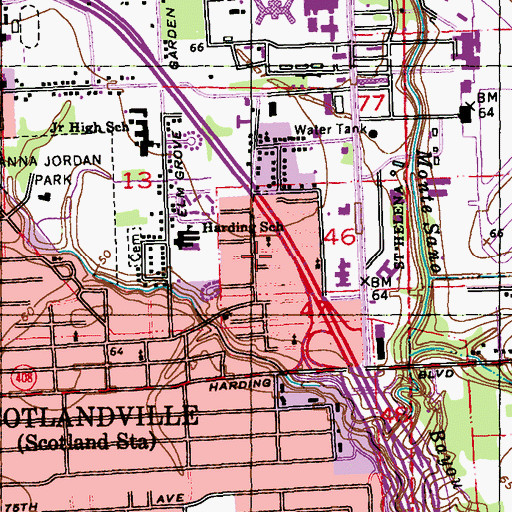 Topographic Map of New Philemon Baptist Church, LA