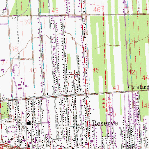 Topographic Map of New Pilgrim Baptist Church, LA