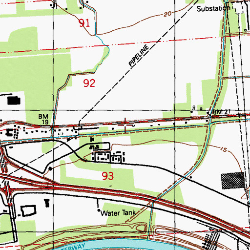 Topographic Map of New Poplar Grove Baptist Church, LA