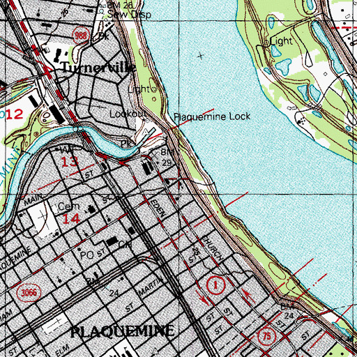 Topographic Map of New Resurrection Missionary Church, LA