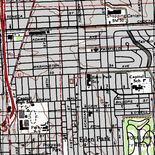 Topographic Map of New Revelation Prayer Ministry, LA