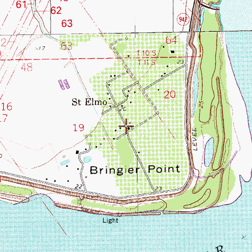 Topographic Map of New Saint Peter's Baptist Church, LA