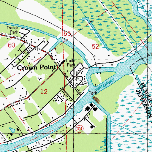 Topographic Map of New Zion Baptist Church, LA
