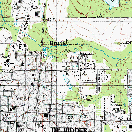 Topographic Map of Norris Memorial Church of God, LA