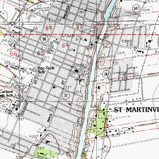 Topographic Map of Notre Dame Church, LA
