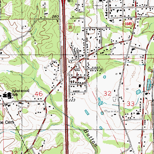 Topographic Map of Orange Grove Church of God in Christ, LA