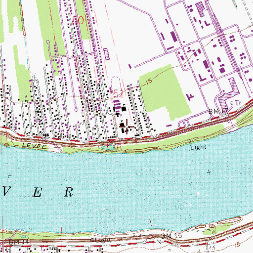 Topographic Map of Our Lady of Grace Church, LA