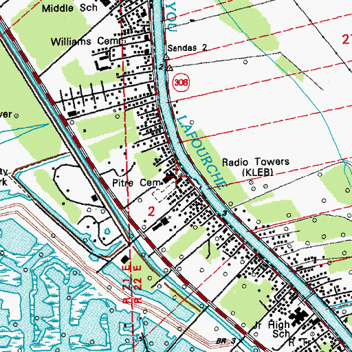 Topographic Map of Our Lady of Prompt Succor Church, LA