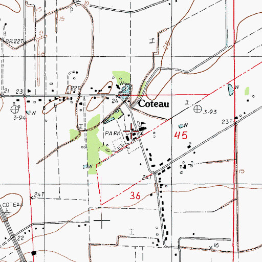 Topographic Map of Our Lady of Prompt Succor Church, LA