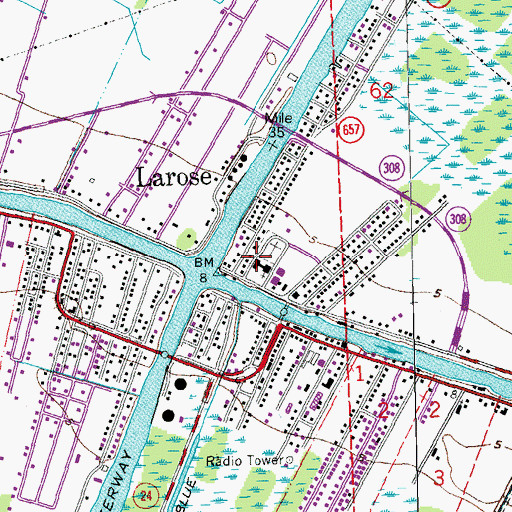 Topographic Map of Our Lady of the Rosary Catholic Church, LA