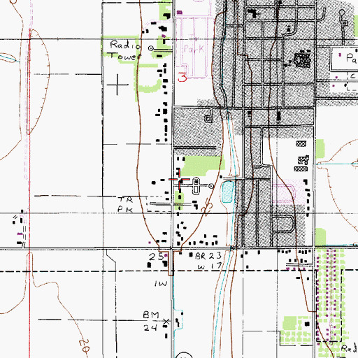 Topographic Map of Our Savior's Church of Jennings, LA