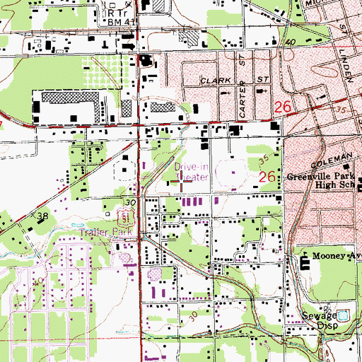 Topographic Map of Pear Ridge Church of Christ, LA