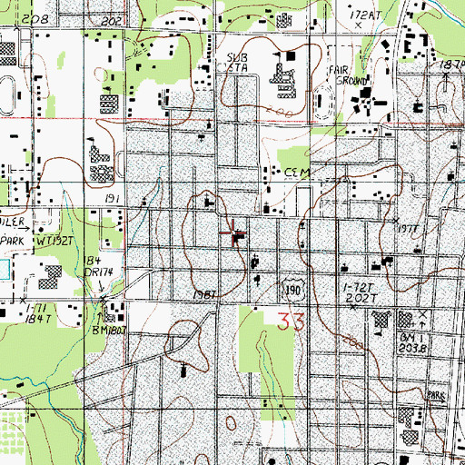 Topographic Map of Pentecostal Gospel Church, LA