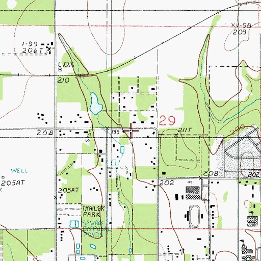 Topographic Map of Pentecostal Worship Center, LA