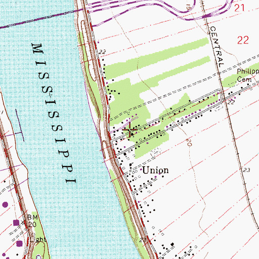 Topographic Map of Philippian Baptist Church, LA