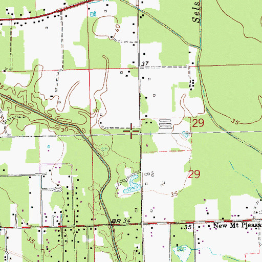Topographic Map of Pleasant Ridge Church of God, LA