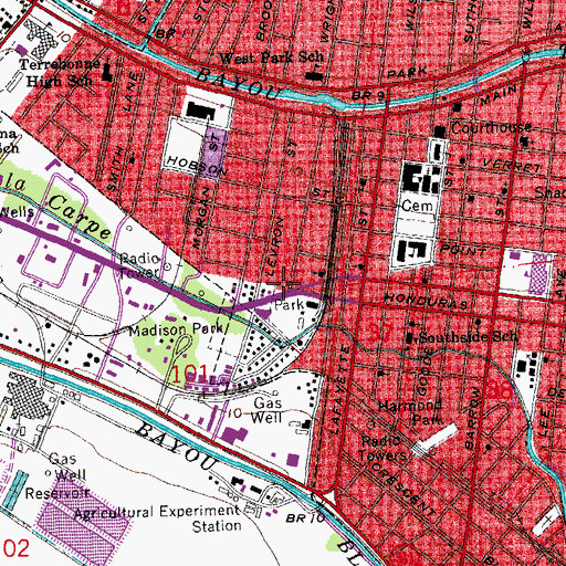 Topographic Map of Pleasant View Baptist Church, LA