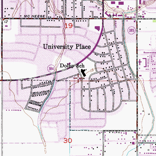 Topographic Map of Power Church International, LA