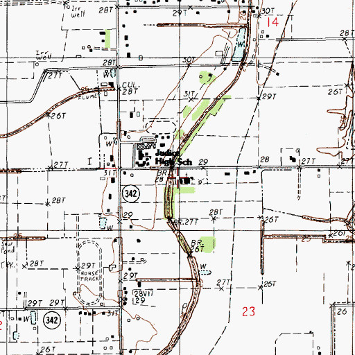 Topographic Map of Saint Basil Catholic Church, LA