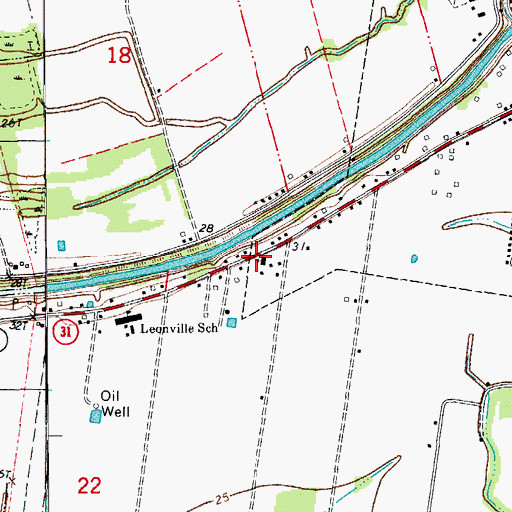 Topographic Map of Saint Catherine's Catholic Church, LA