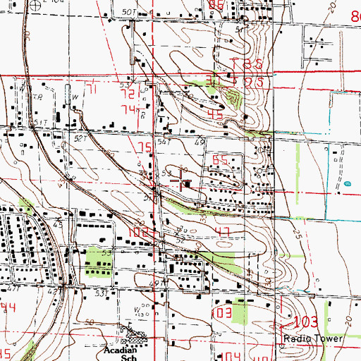Topographic Map of Saint Elizabeth Seton Church, LA