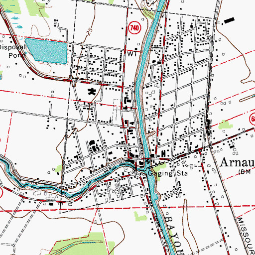 Topographic Map of Saint Francis Regis Church, LA
