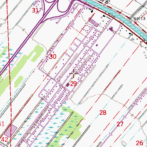 Topographic Map of Saint Hilary of Poitiers Church, LA