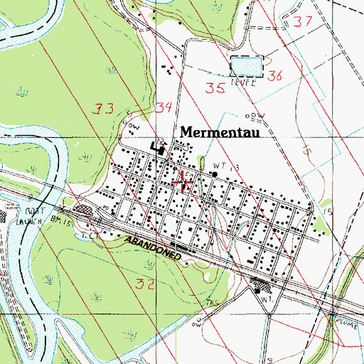 Topographic Map of Saint John Evangelist Catholic Church, LA