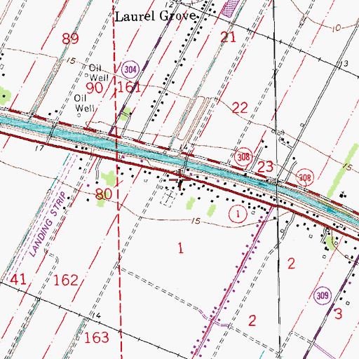 Topographic Map of Saint John's Church, LA