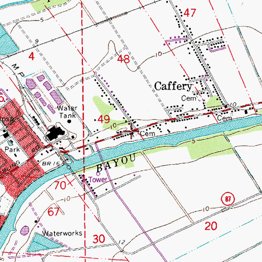 Topographic Map of Saint Joseph Baptist Church, LA