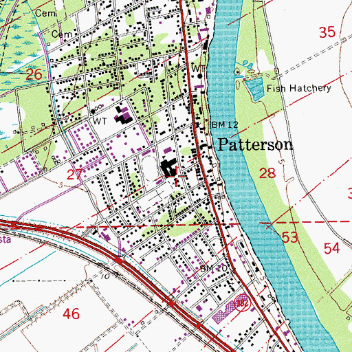 Topographic Map of Saint Joseph Catholic Church, LA