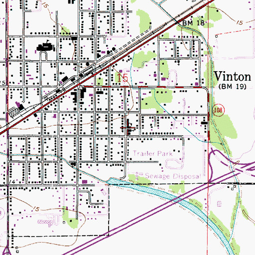 Topographic Map of Saint Josephs Church, LA