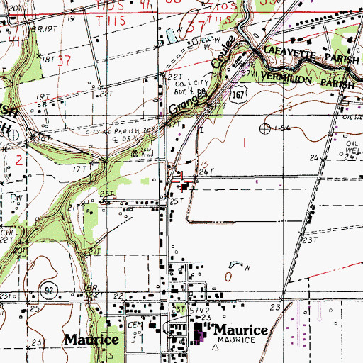 Topographic Map of Saint Josephs Church, LA