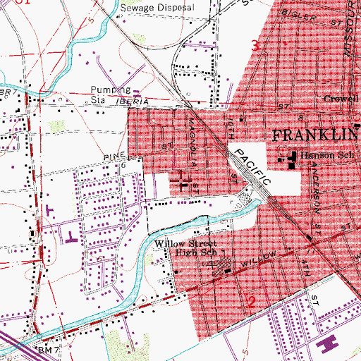 Topographic Map of Saint Jules Catholic Church, LA